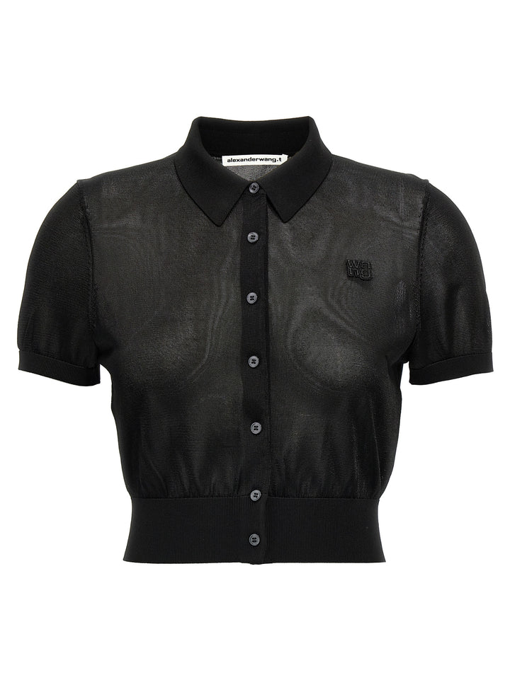 Cropped  Shirt Polo Black