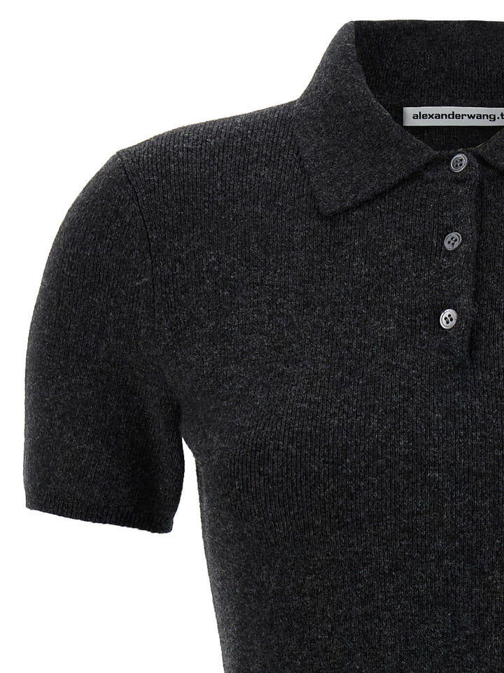 T By Alexander Wang Polo Dress Dresses - Gray | d61e313d538ff2a546c68fea27783493e43e3656