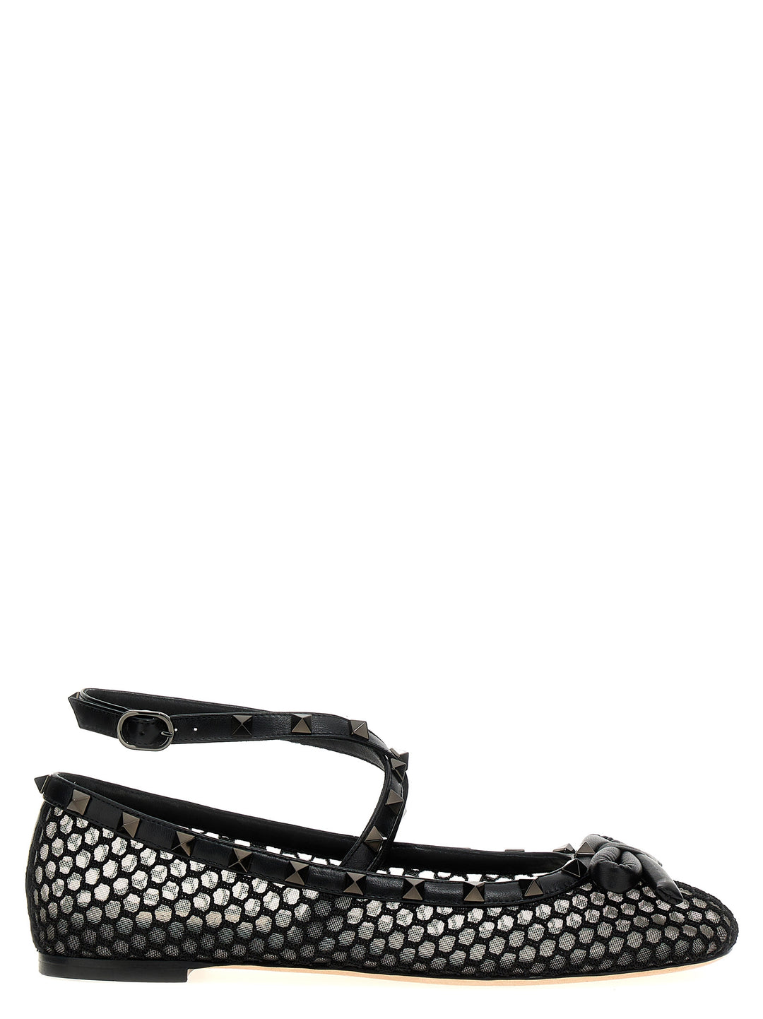 Rockstud Flat Shoes Black