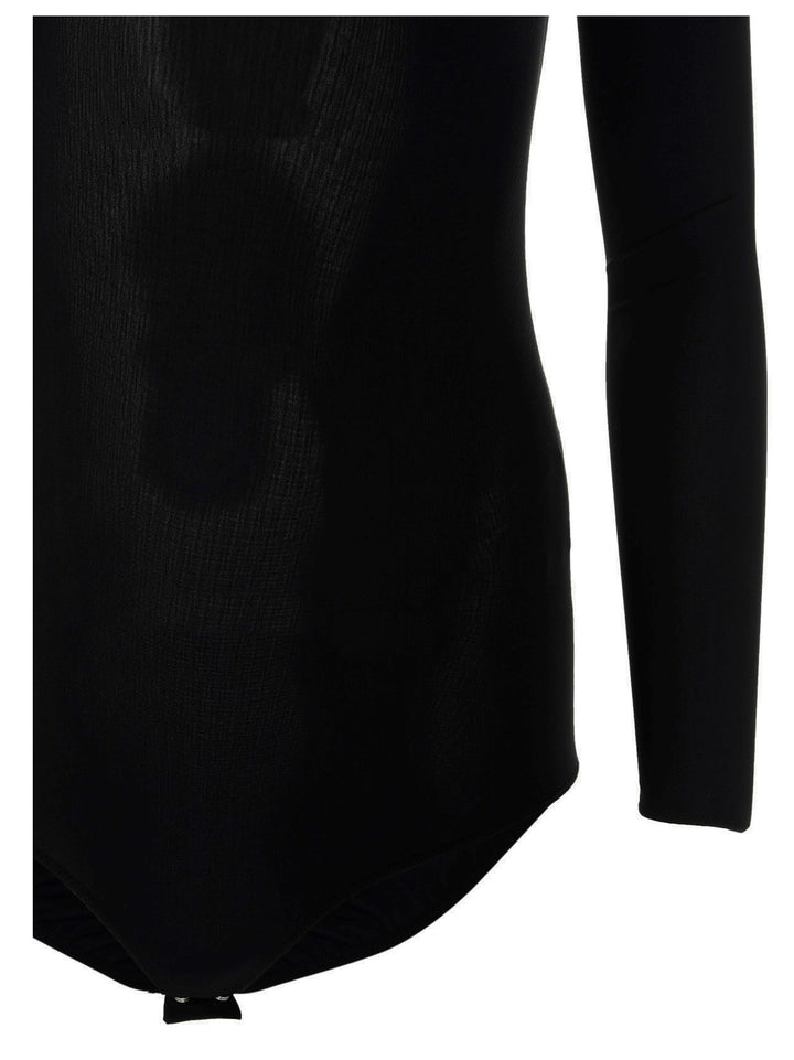 Maison Margiela Long Sleeves Crew Neck Bodysuit Tops - Black | c25792954bba1fab3545842e333b713bc03aa116