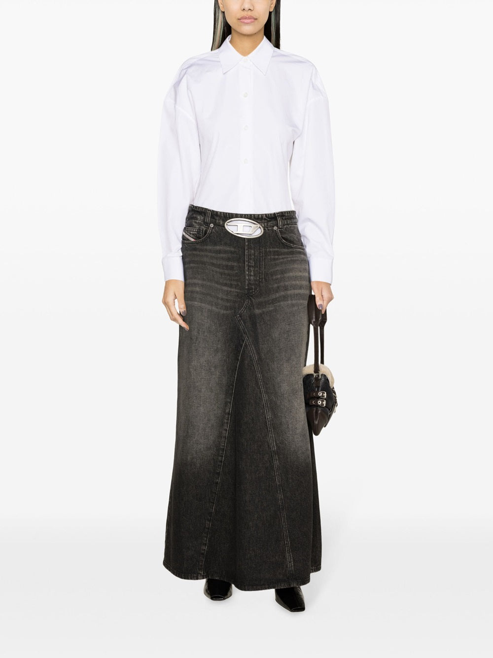 De-Pago denim long skirt