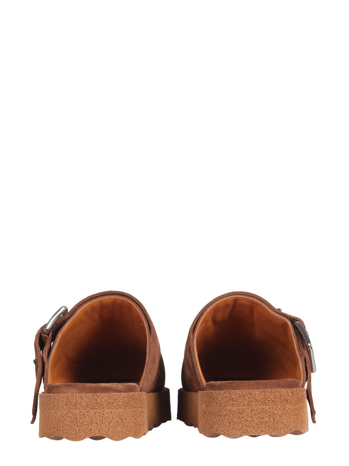 Off-White Flat Shoes - Brown | Wanan Luxury