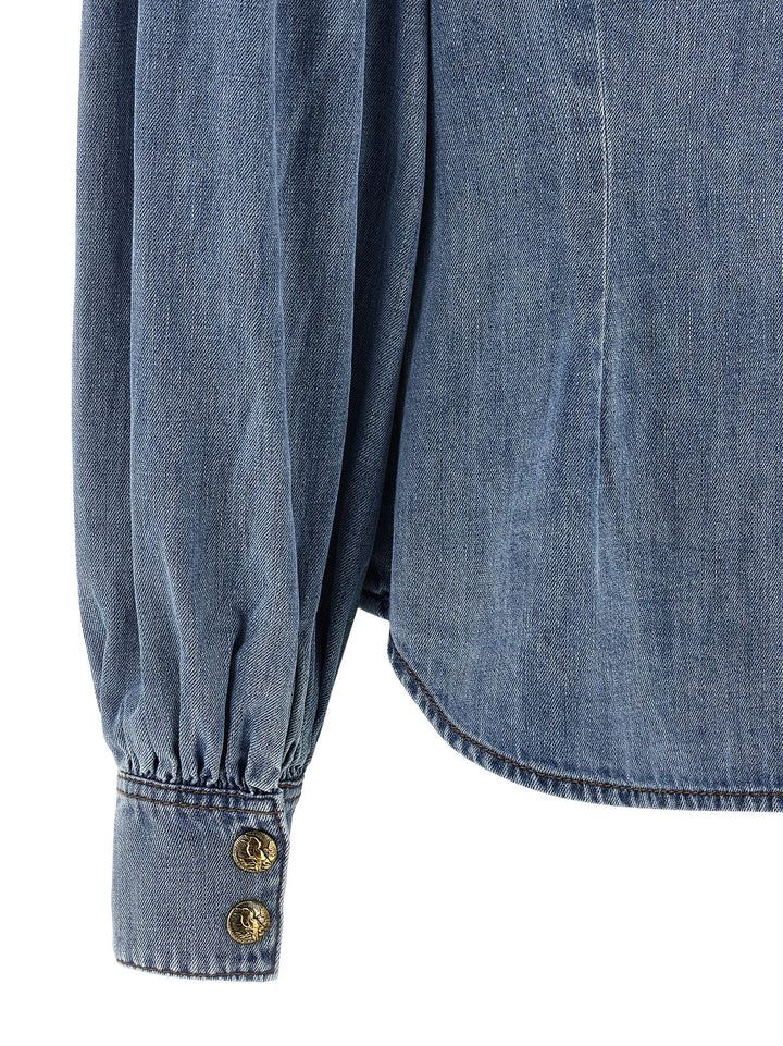 Zimmermann Denim Shirt Shirt and Blouse - Light Blue | b900350fb929ea3d5f99e18d1317718fee87cf1f