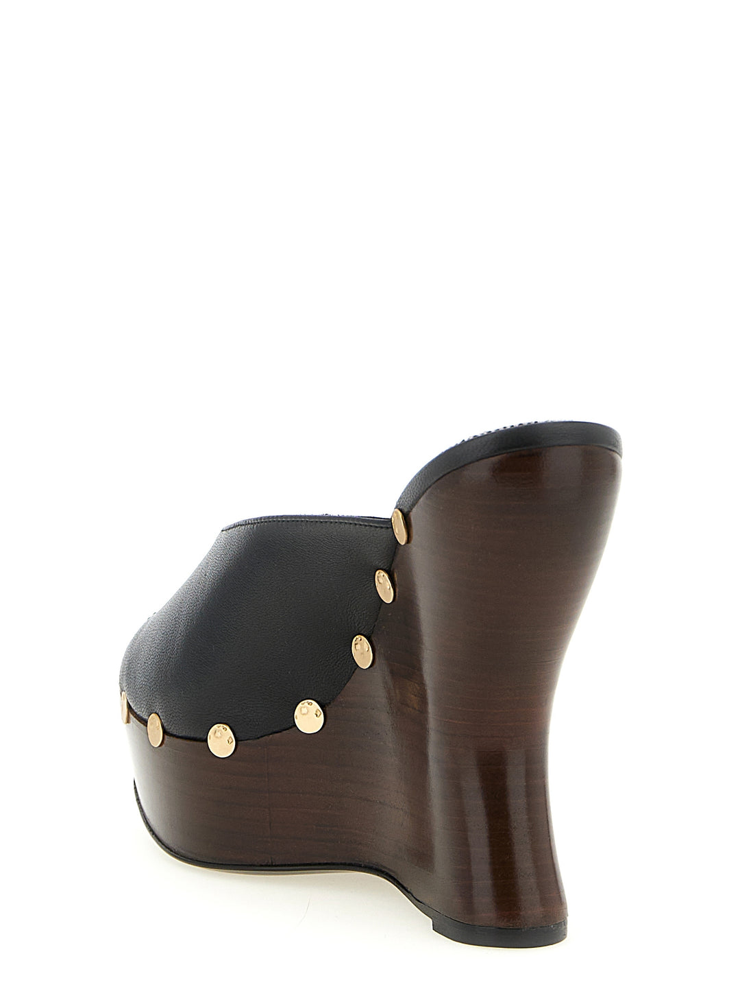 Magda Butrym Leather Mules Wedges - Black | 9baeecf89de3a490fa7be9f2911b3744dde2018f