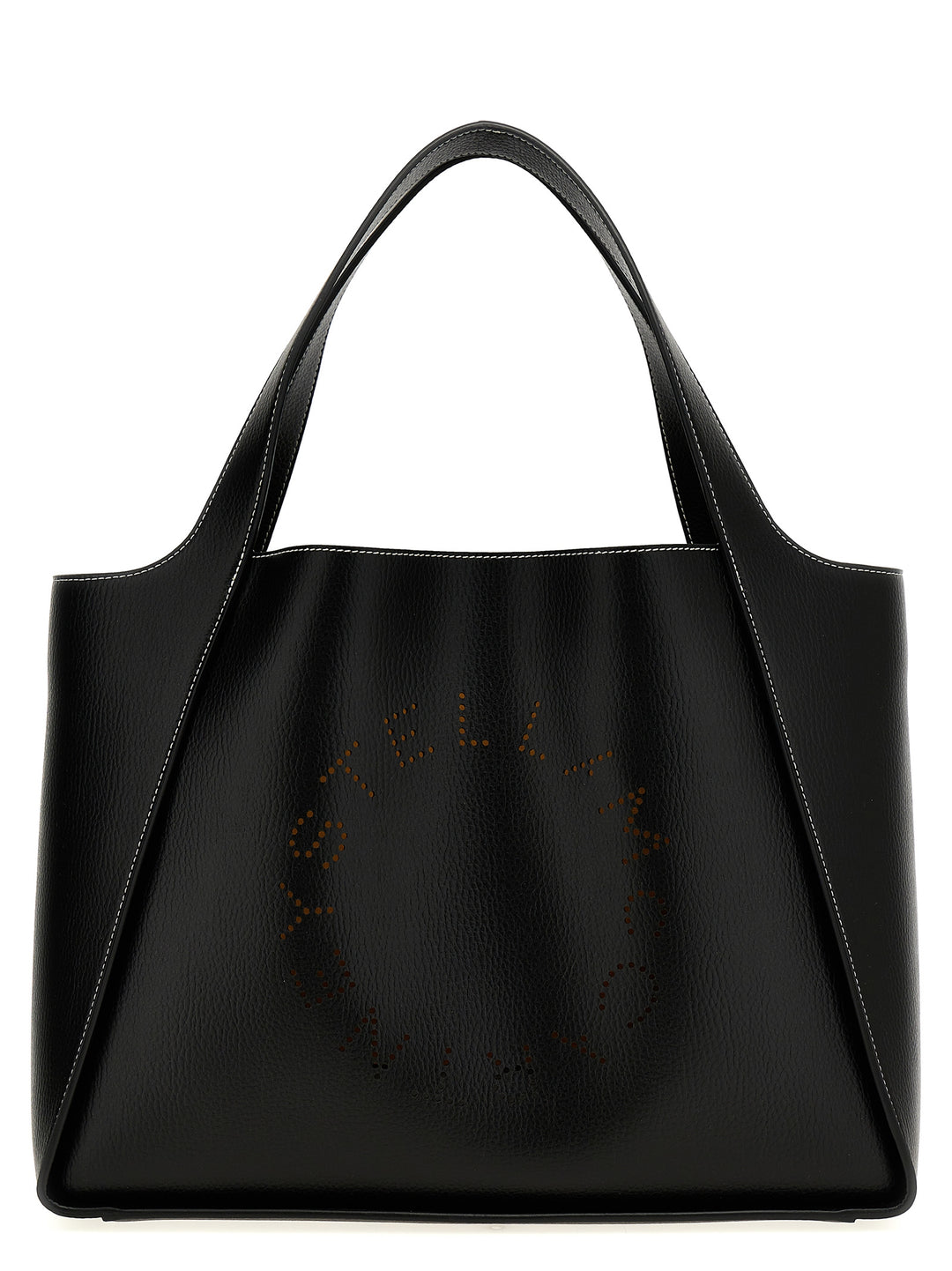 Stella Mccartney Logo Shopping Bag Tote Bag - Black | 16cd87cc1eab6145b30b22ec6b3736aa69fc4ed1