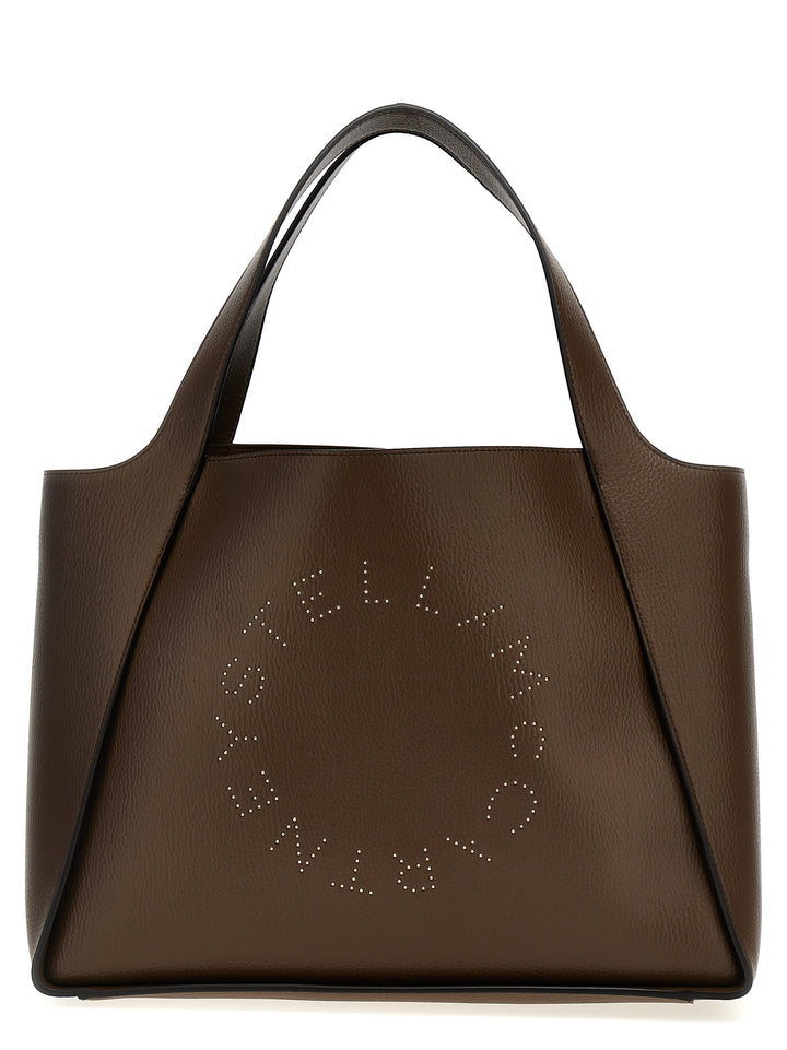 Big Logo Shopping Bag Tote Bag Brown