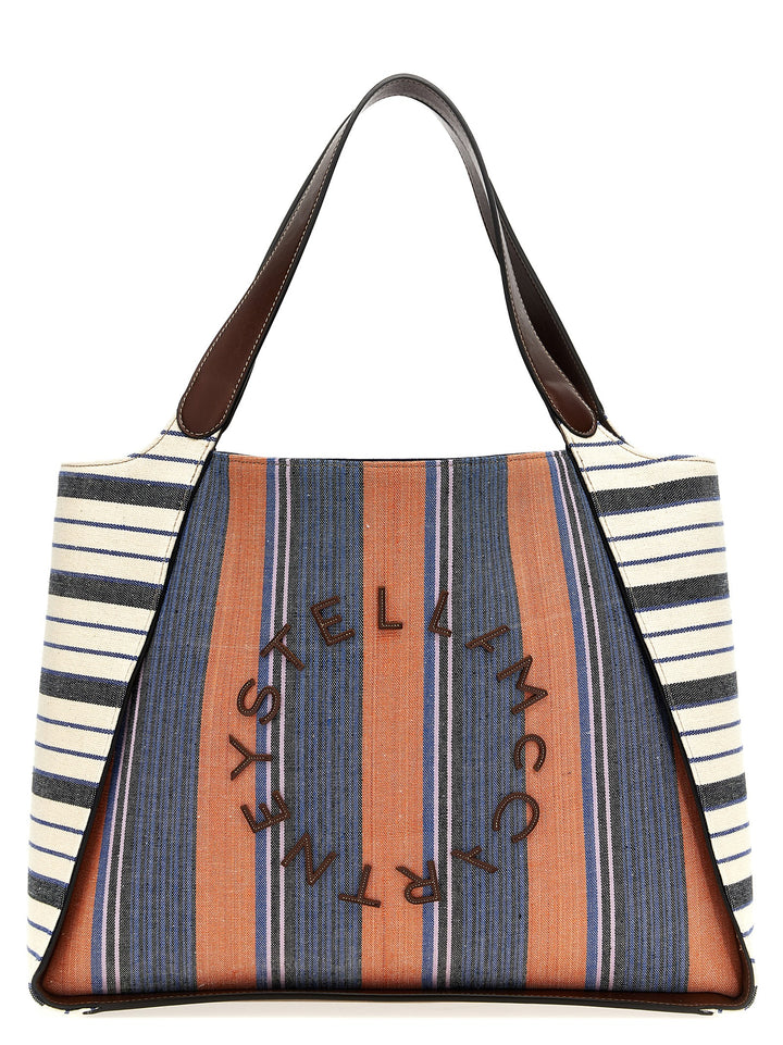 Shopping Stripes Tote Bag Blue