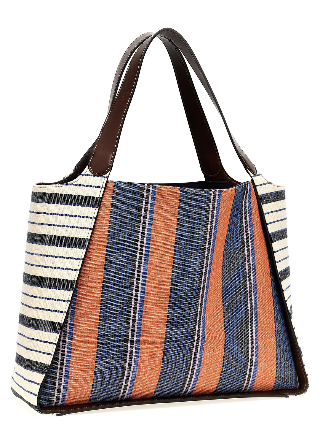 Shopping Stripes Tote Bag Blue