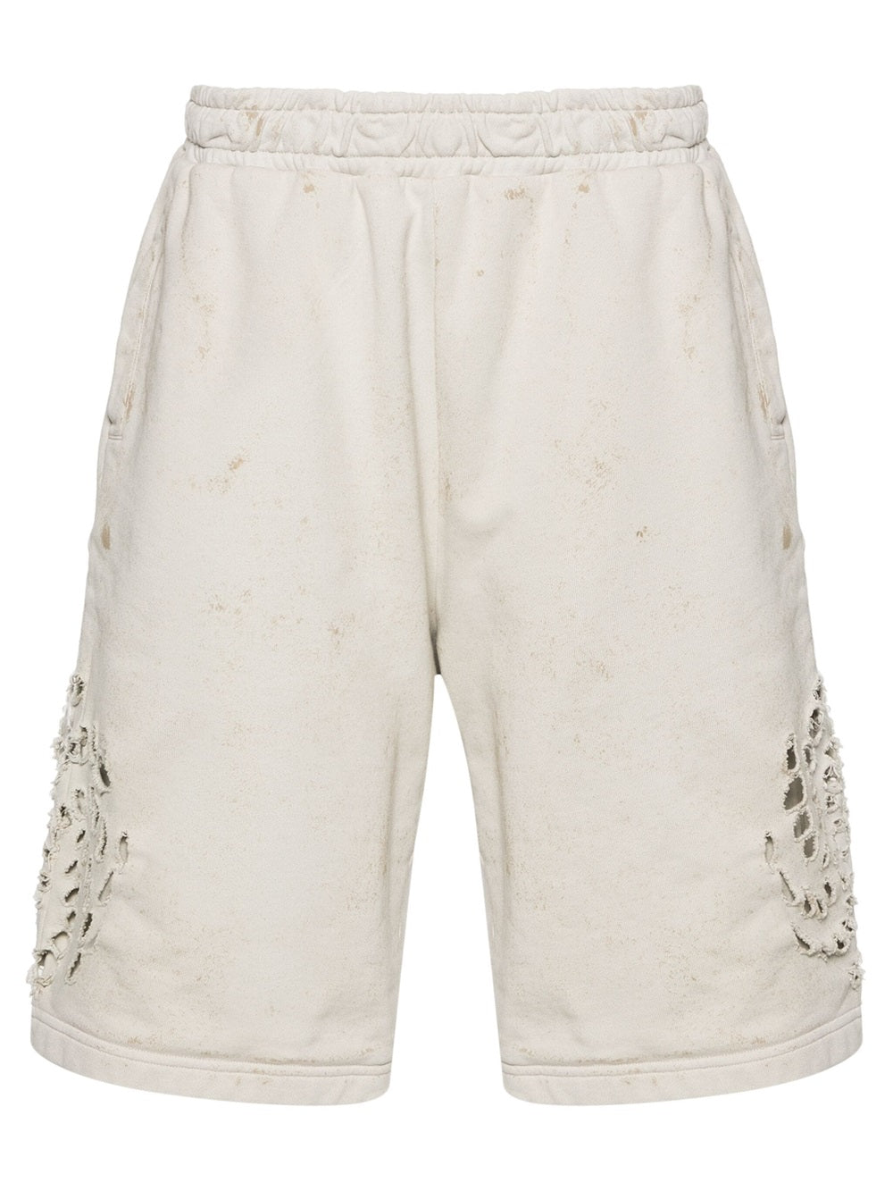 Trip shorts with a worn effect