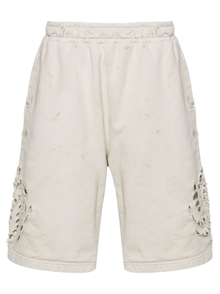 Trip shorts with a worn effect