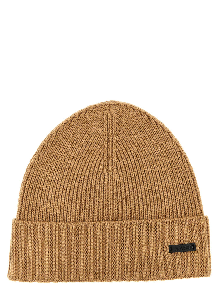 Ribbed Cap Hats Beige