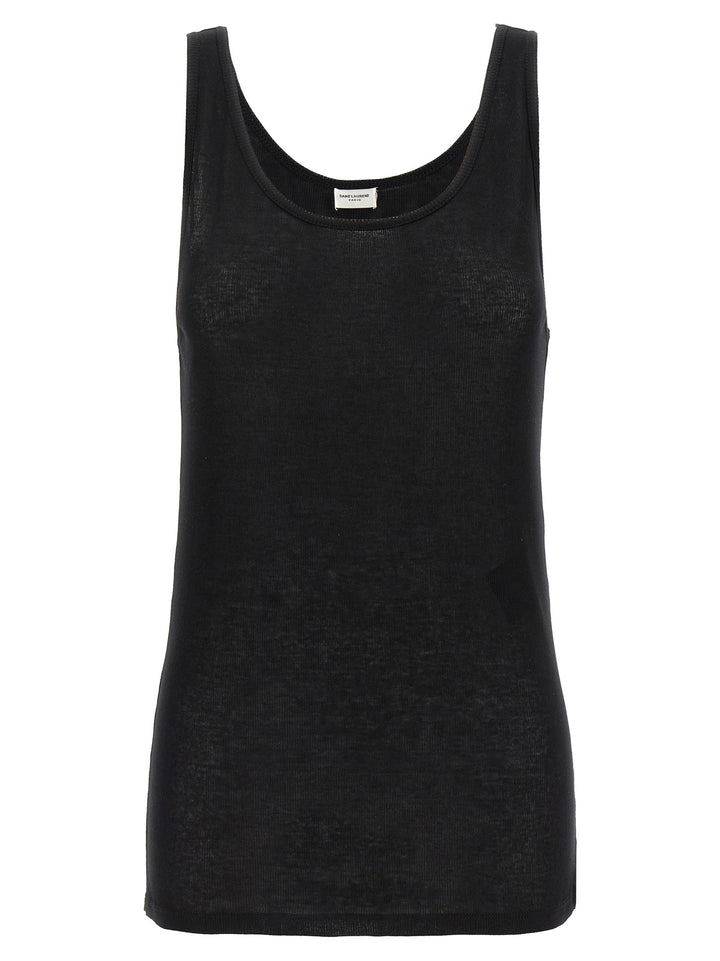 Rib Top Tops Black