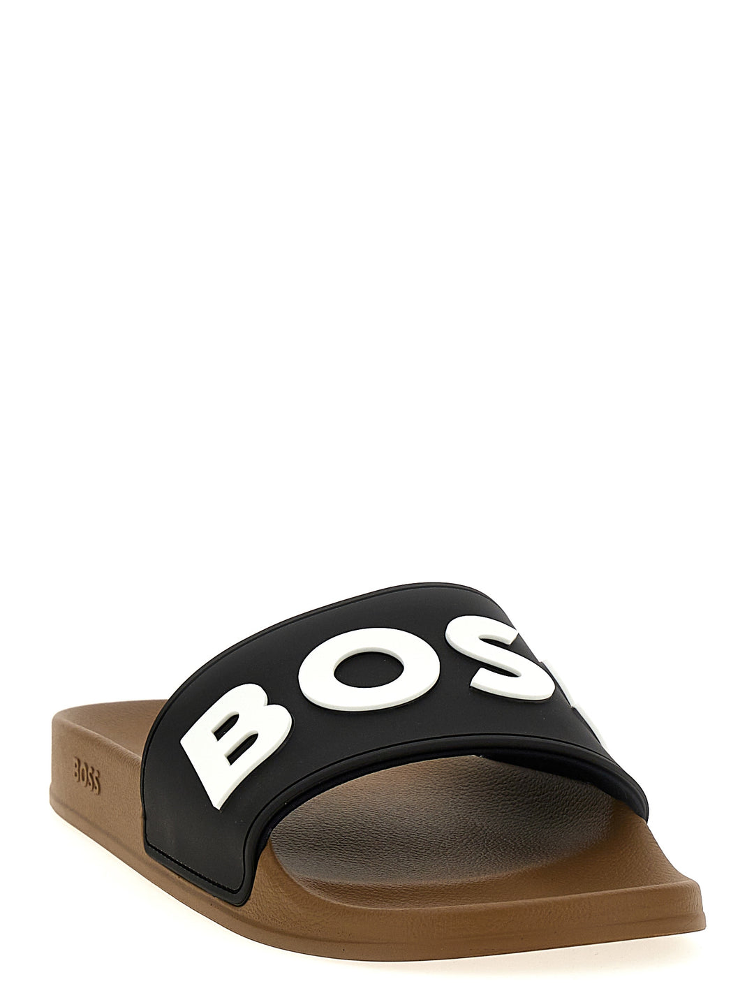 Logo Slides Sandals Beige