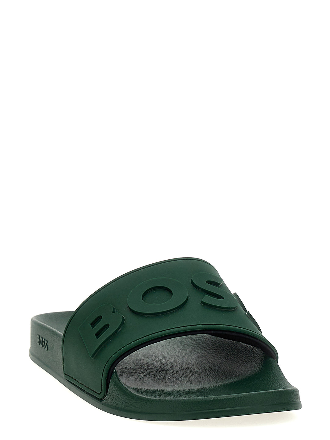 Logo Slides Sandals Green