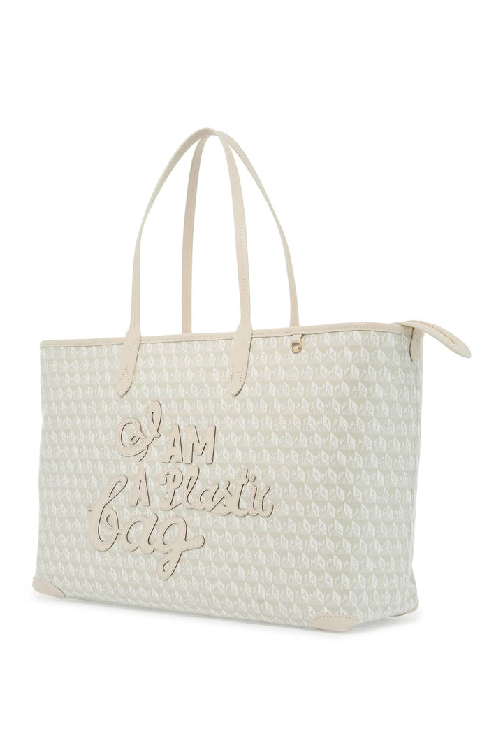 I Am A Plastic Bag Motif Tote Bag