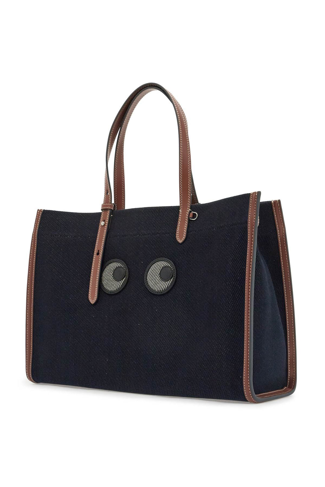 Tote Bag With Eyes Print