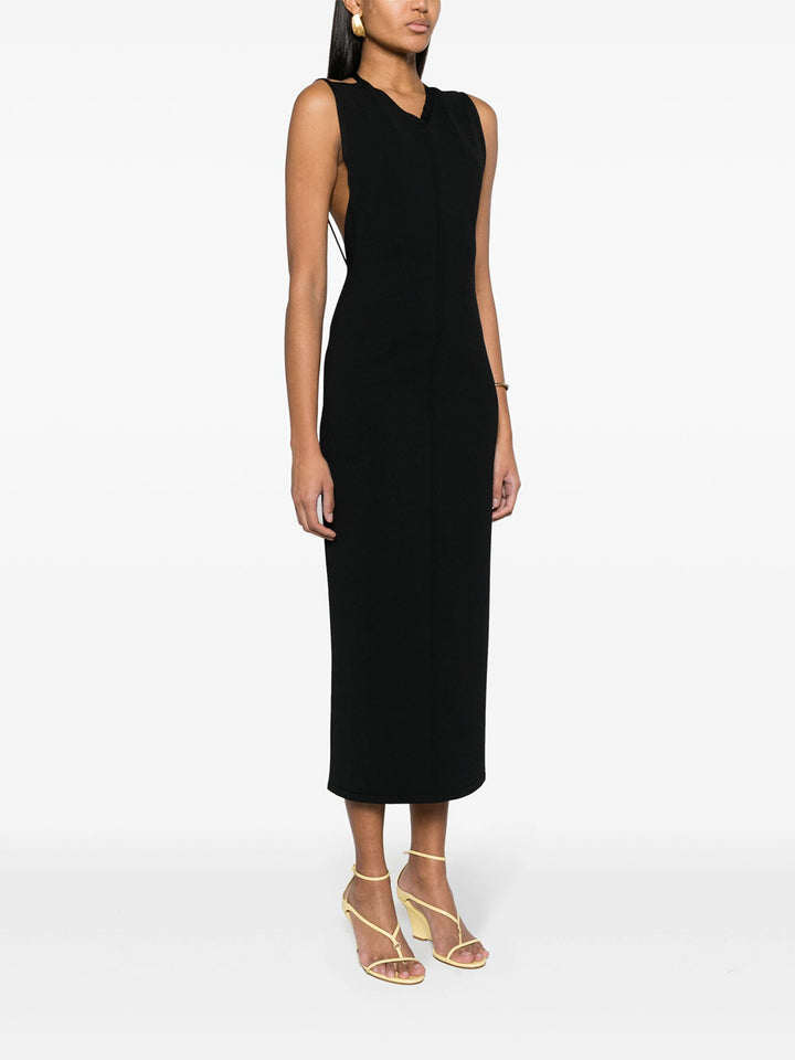 Terri long dress with V-neck