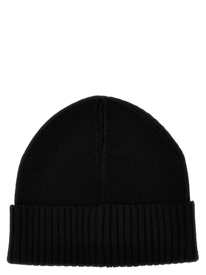 Logo Embroidery Beanie Hats Black