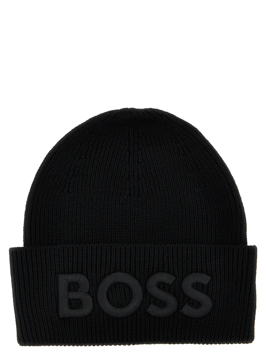 Logo Embroidery Beanie Hats Black