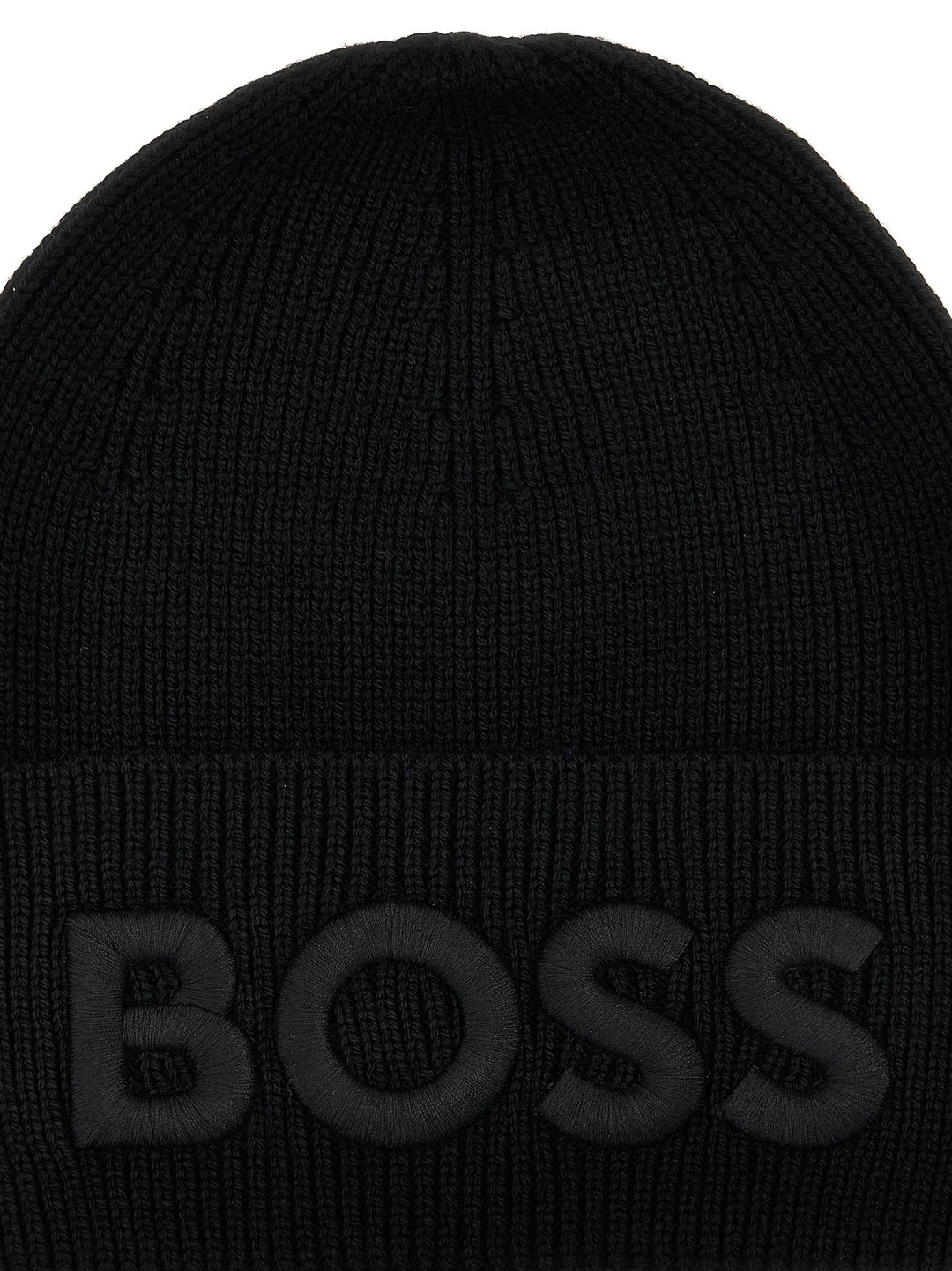 Logo Embroidery Beanie Hats Black