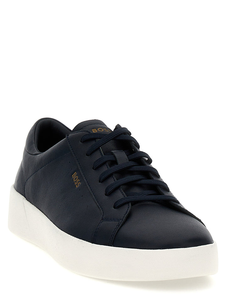 Leather Sneakers Blue