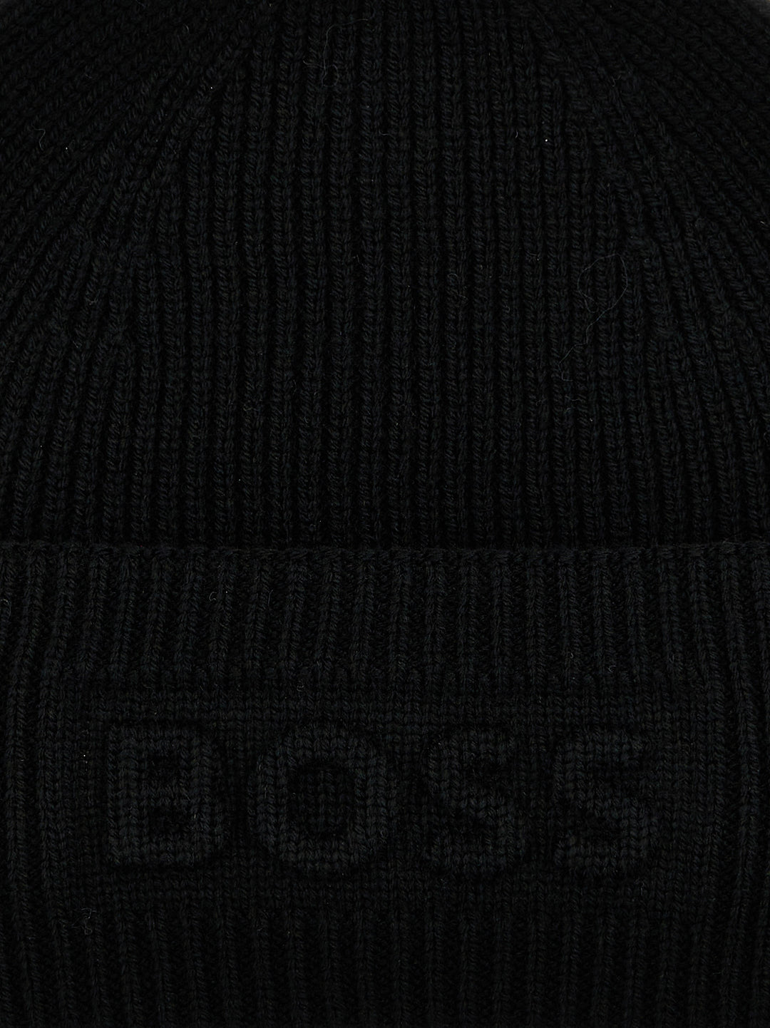 Logo Beanie Hats Black