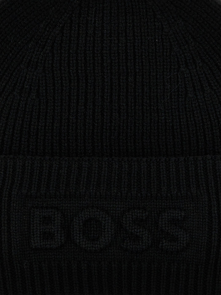 Logo Beanie Hats Black