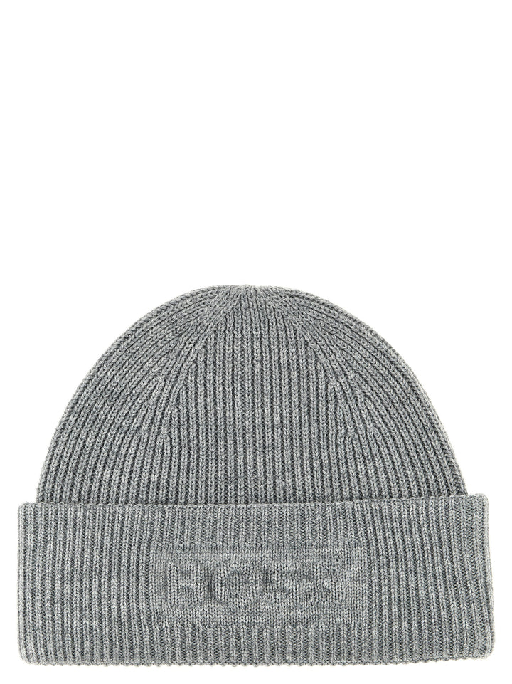 Logo Beanie Hats Gray