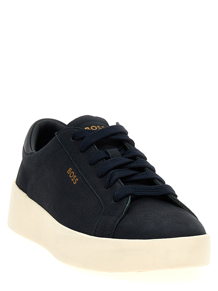 Leather Sneakers Blue