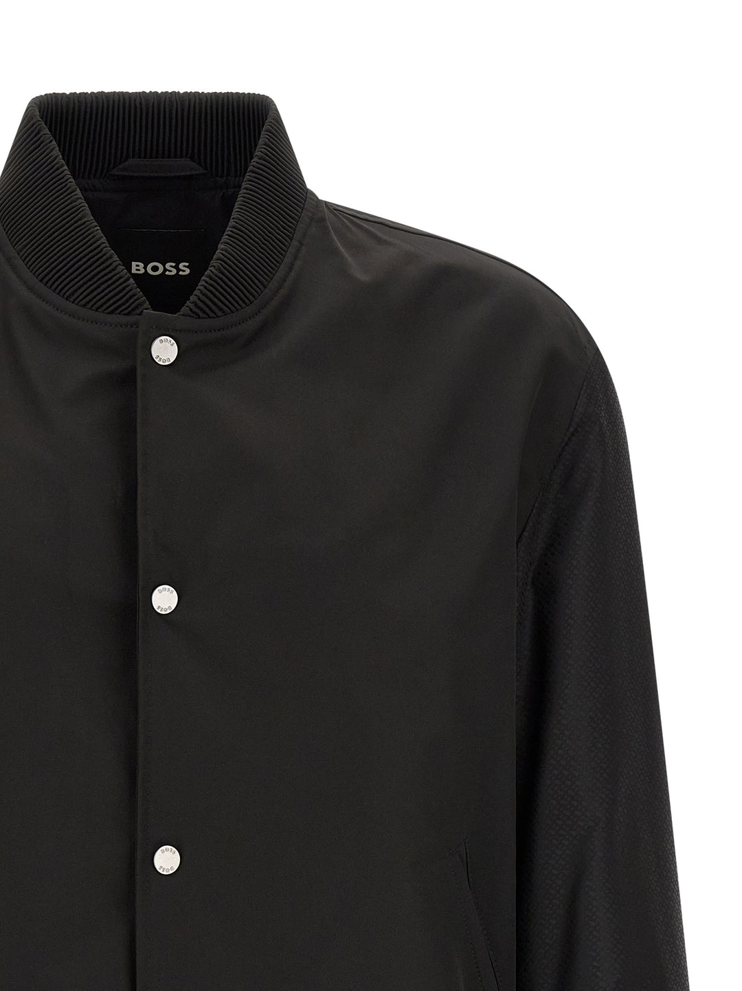Hugo Boss Monogram Sleeve Bomber Jacket Piumini, Parka, Giacche casual - Black | 9a8615b4251809106c5753e67d7b040982b361e6