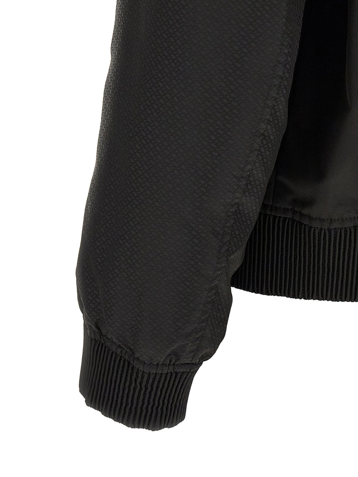 Hugo Boss Monogram Sleeve Bomber Jacket Piumini, Parka, Giacche casual - Black | 7915a7b5041fa096a35541809d43e77767da15bf