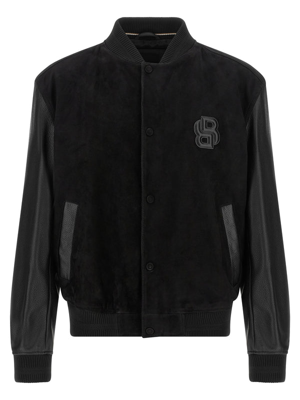 Leather Bomber Jacket Puffer Jackets Black