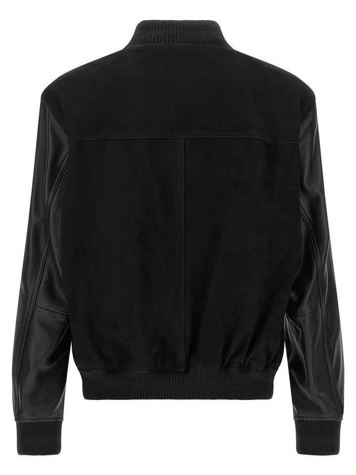 Hugo Boss Leather Bomber Jacket Puffer Jackets - Black | c4cc1f55e5f3034ae188e71e62e439625aba1834