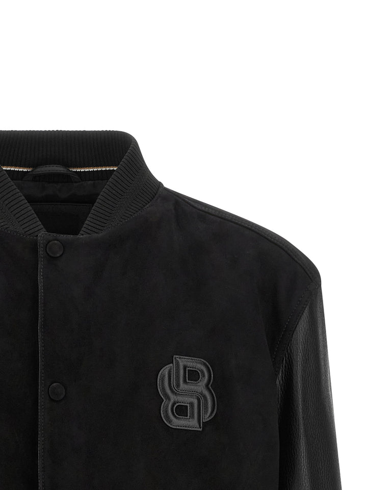 Hugo Boss Leather Bomber Jacket Puffer Jackets - Black | d5d215dc505d8c71995b1005682627b3e556f4be