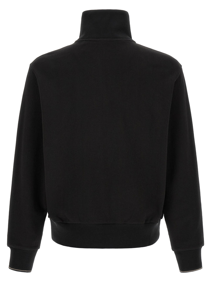 Hugo Boss Cotton  With Half Zip Sweatshirt - Black | dadb912360e7a3c01daba53225307f934df2812f