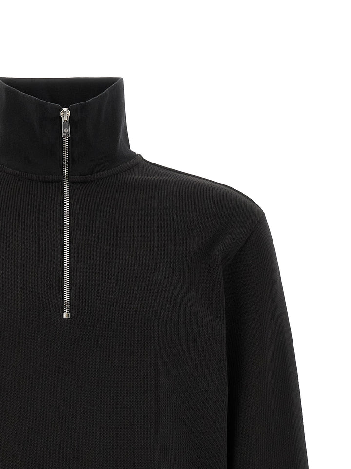 Hugo Boss Cotton  With Half Zip Sweatshirt - Black | 9137722208bbe694f3337ddfdd4921d6d9f54386
