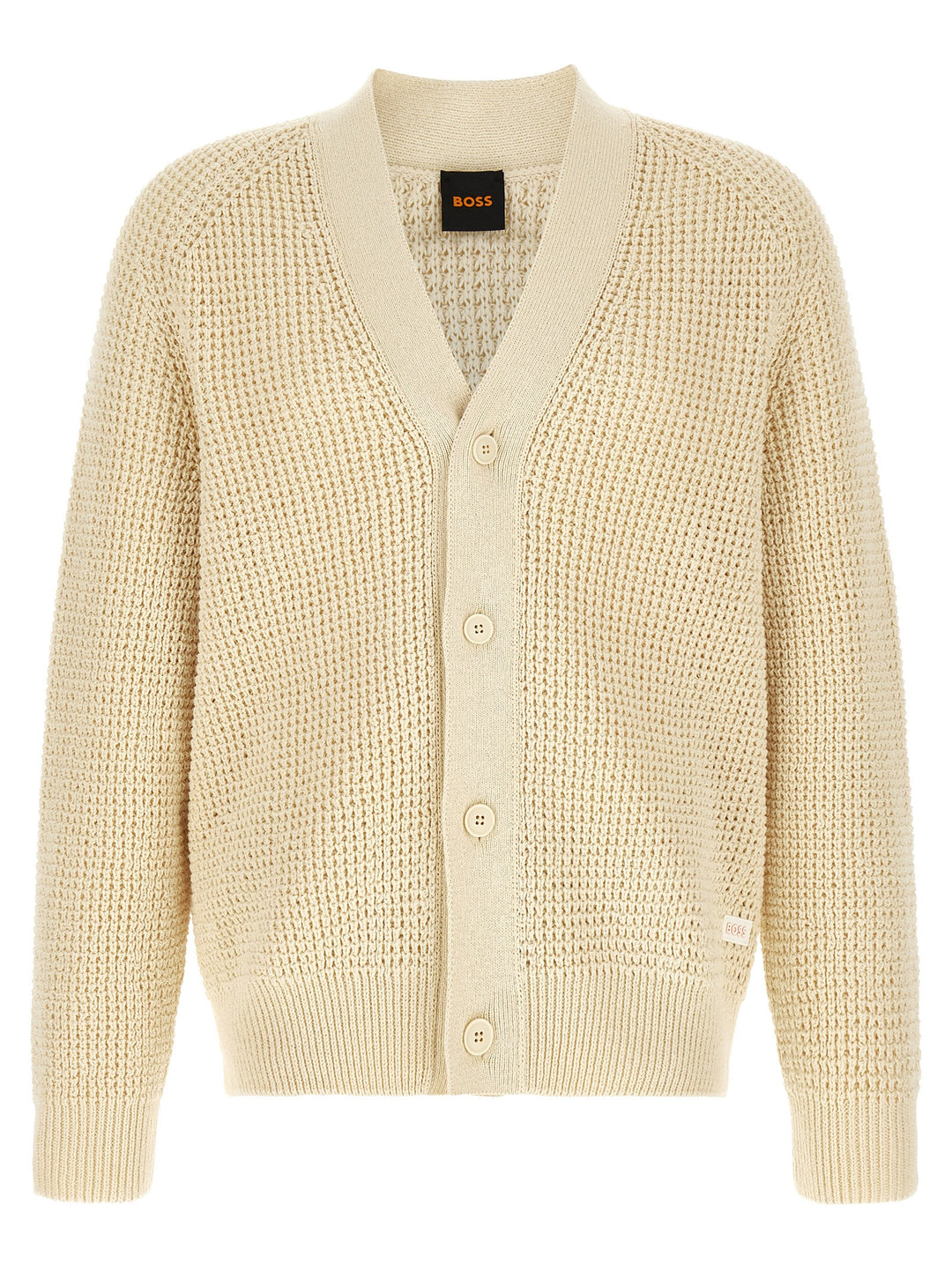 Hugo Boss Honeycomb Cardigan Sweaters and Cardigans - Beige | ce8cbba98fbd583fbcbdc51483777bd98805aaaf