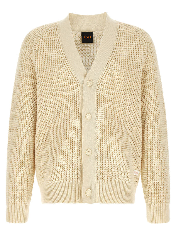 Honeycomb Cardigan Sweaters And Cardigans Beige