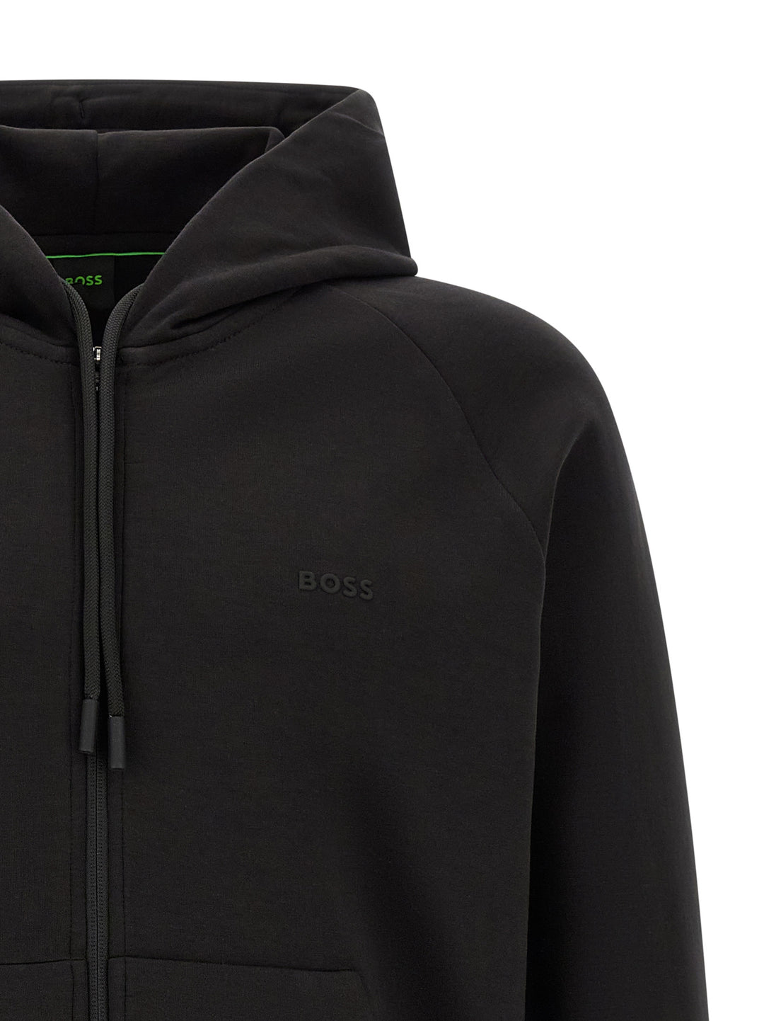 Hugo Boss Cotton Hoodie Sweatshirt - Black | 48cec15c4a53add12f205adae1f7d972dbbaba2c