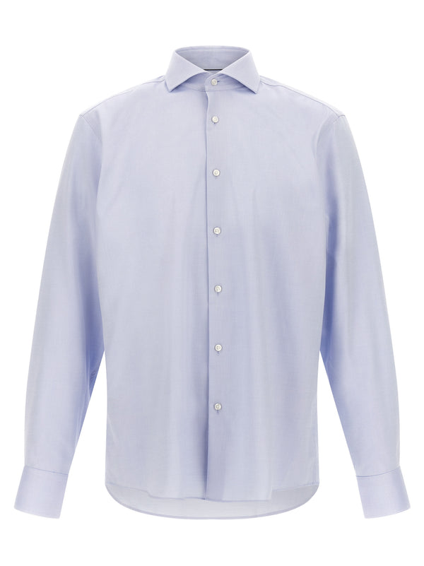 Oxford Cotton Shirt Shirt And Blouse Light Blue