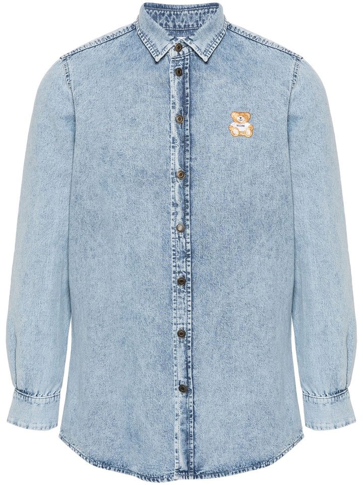 Denim shirt with Teddy Bear motif