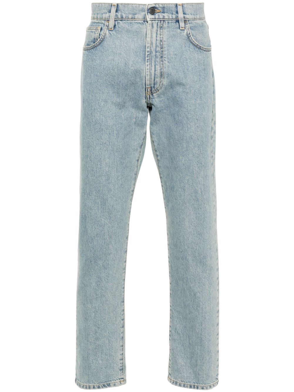 Straight jeans with patch