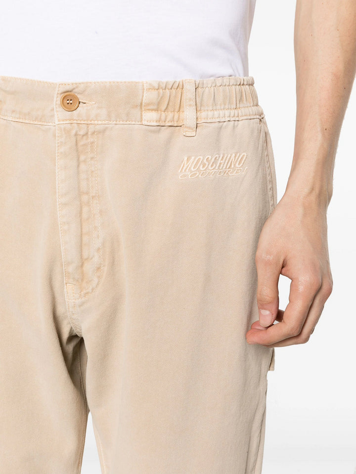 Tapered trousers with embroidery