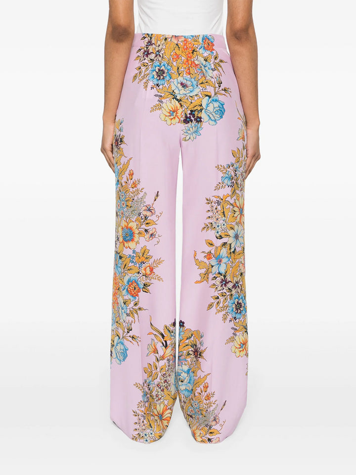 Straight floral trousers