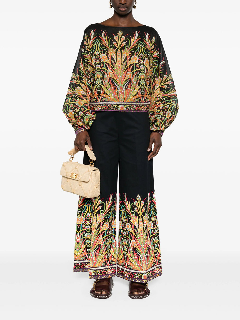 Printed palazzo trousers