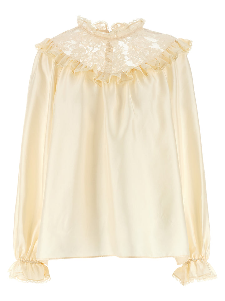 Zimmermann Lace Billow Shirt and Blouse - Beige | 2ff3077432a8e780a2d2b0e59183d50420f32598
