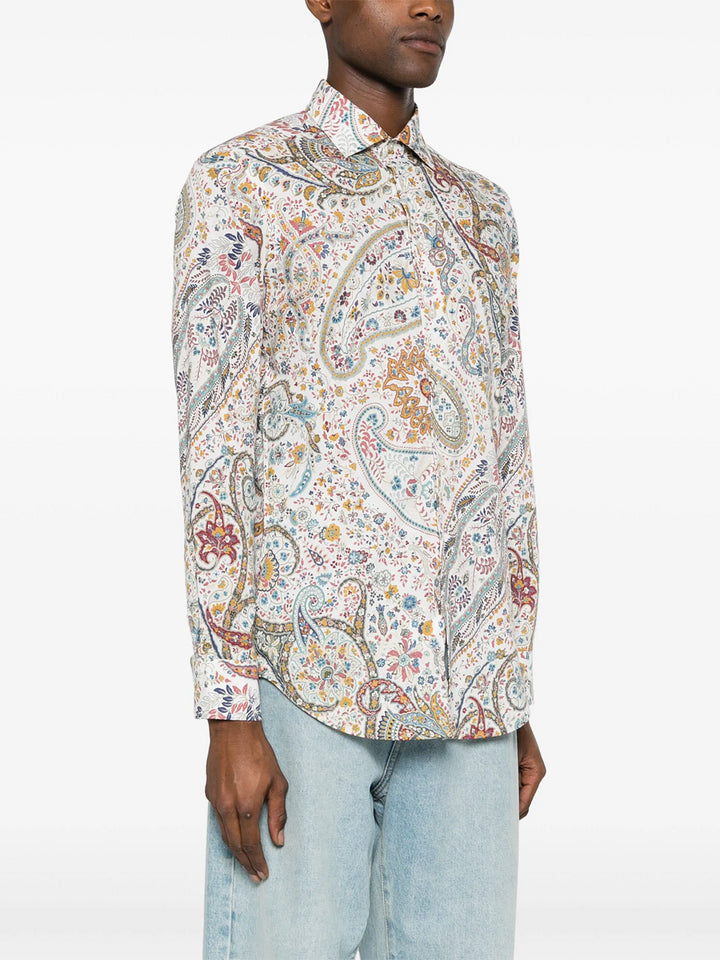 Shirt with paisley print