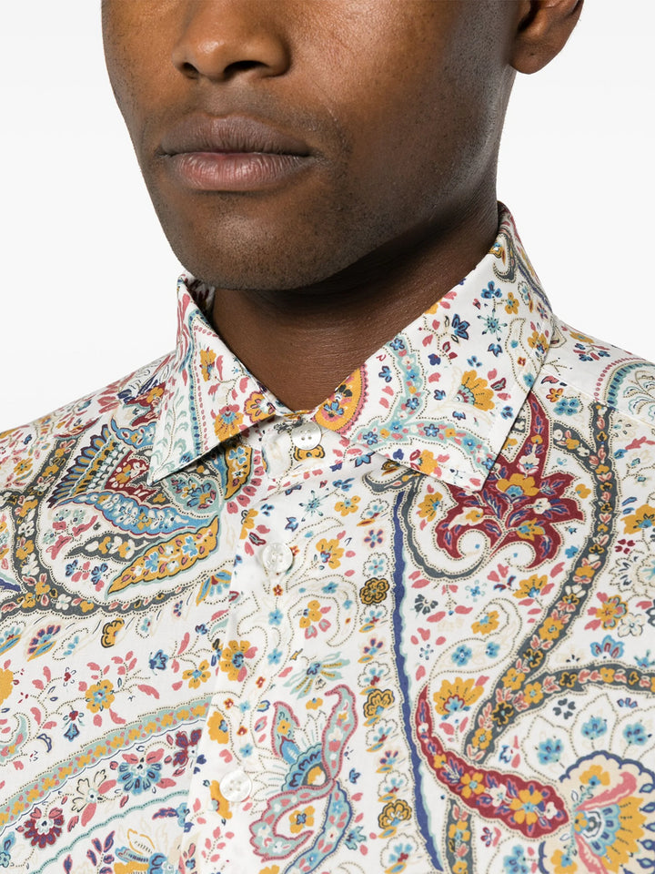 Shirt with paisley print