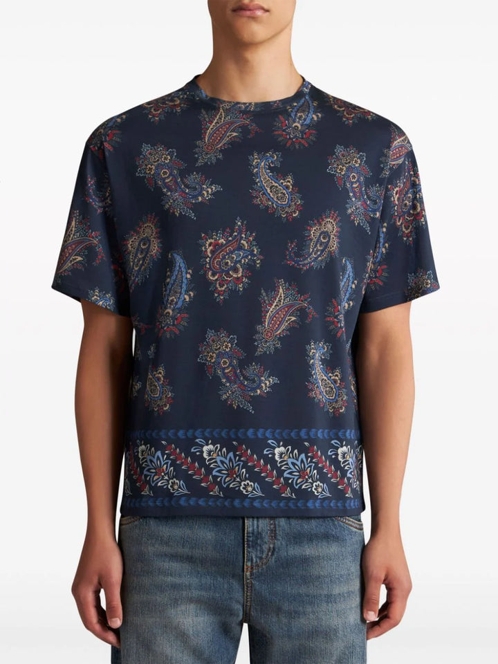 T-shirt with paisley print