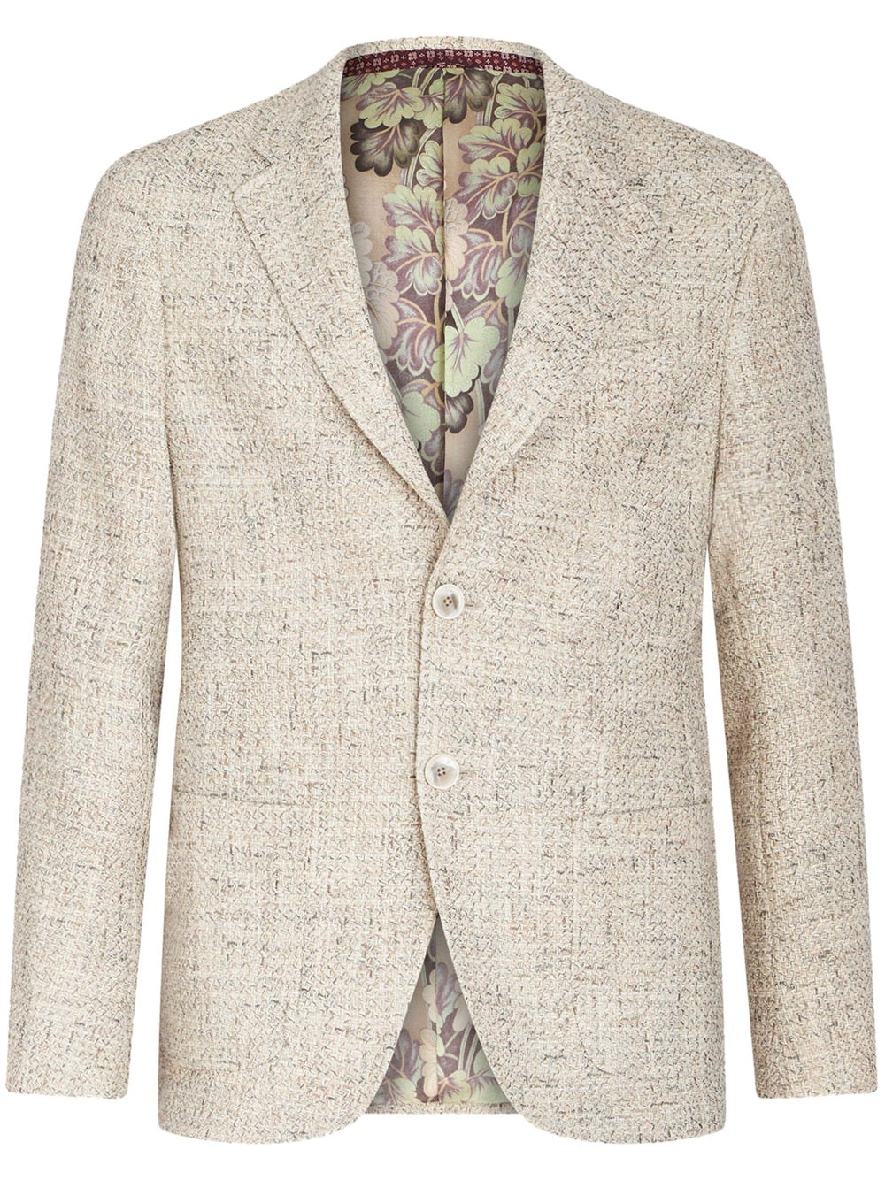 single-breasted bouclé blazer